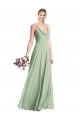 Purchase Long Sleeveless Spaghetti Straps A-Line Chiffon Maxi Evening Dress Canada