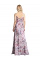 Purchase Long Sleeveless Cowl Neck A-Line Stretch Satin & Floral Evening Dress Canada