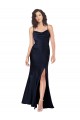 Purchase Long Sleeveless Cowl Neck A-Line Silky Satin Sexy Evening Dress Canada