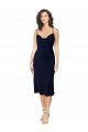 Purchase Midi Length Sleeveless Spaghetti Straps A-Line Silky Satin Evening Dress Canada