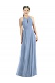 Purchase Long Sleeveless Halter Neck A-Line Soft Chiffon Maxi Evening Dresses Canada