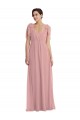 Purchase Long Sleeveless Halter Neck A-Line Soft Chiffon Maxi Evening Dress Canada