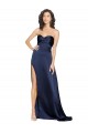 Purchase Long Sleeveless Sweetheart A-Line Silky Satin Sexy Evening Dress Canada