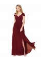 Purchase Long Sleeveless Sweetheart A-Line Soft Chiffon Bridal Party Dresses Canada