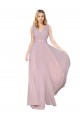 Purchase Long Sleeveless V-Neck A-Line Soft Chiffon Primrose Evening Dress Canada