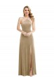 Purchase Long Sleeveless Halter Neck A-Line Stretch Velvet Open Back Maxi Evening Dress Canada