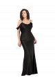 Purchase Long Sleeveless Off the Shoulder A-Line Silky Satin Sexy Evening Dress Canada