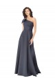 Purchase Long Sleeveless One Shoulder A-Line Satin Evening Dress Canada