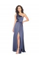 Purchase Long Sleeveless One Shoulder A-Line Silky Satin Dusk Evening Dress Canada
