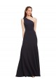 Purchase Long Sleeveless One Shoulder A-Line Stretch Crepe Dark Navy Evening Dresses Canada