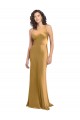 Purchase Long Sleeveless One Shoulder A-Line Stretch Satin Evening Dress Canada