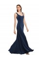 Purchase Long Sleeveless Round Neck A-Line Stretch Crepe Evening Dresses Canada