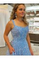 Purchase Court Train Sleeveless Scoop Neck A-Line Velvet Sequin Evening Dress Canada