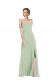 Purchase Long Sleeveless Scoop Neck A-Line Soft Chiffon Maxi Evening Dress Canada
