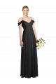 Purchase Long Cold Shoulder Spaghetti Straps A-Line Soft Chiffon Maxi Evening Dress Canada