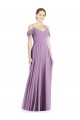 Purchase Long Sleeveless Off the Shoulder A-Line Chiffon Maxi Evening Gowns Canada