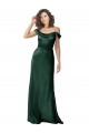Purchase Long Sleeveless Off the Shoulder A-Line Stretch Satin Evening Dress Canada