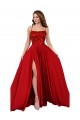 Purchase Long Sleeveless Spaghetti Straps A-Line Spandex & Lace Semi Formal Evening Dress Canada