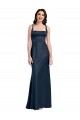 Purchase Long Sleeveless Square Neck A-Line Stretch Satin Bridal Party Dress Canada