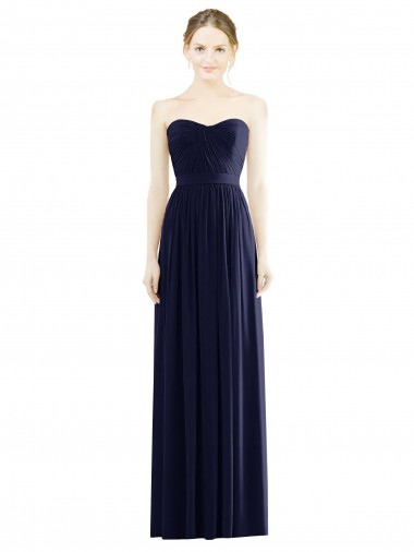 Purchase Long Sleeveless Sweetheart A-Line Soft Chiffon Evening Dresses Canada