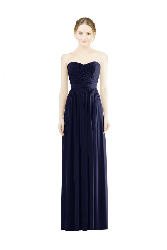 Purchase Long Sleeveless Sweetheart A-Line Soft Chiffon Evening Dresses Canada