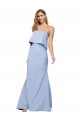 Purchase Long Sleeveless Strapless A-Line Stretch Crepe Evening Dress Canada