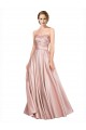 Purchase Long Sleeveless Sweetheart A-Line Stretch Satin Evening Gown Canada