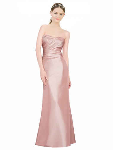 Purchase Long Sleeveless Sweetheart A-Line Stretch Satin Evening Dress Canada