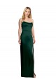 Purchase Long Sleeveless Strapless A-Line Stretch Satin Hunter Evening Dress Canada