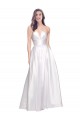 Purchase Long Sleeveless Strapless A-Line Stretch Satin Evening Dress Canada