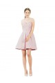 Purchase Knee Length Sleeveless Sweetheart A-Line Satin Evening Dress Canada