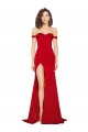 Purchase Long Sleeveless Off the Shoulder A-Line Silky Satin Evening Dress Canada