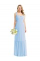 Purchase Long Sleeveless Spaghetti Straps A-Line Soft Chiffon Maxi Bridal Party Dress Canada