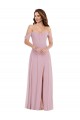 Purchase Long Sleeveless Sweetheart A-Line Soft Chiffon Primrose Maxi Evening Dress Canada
