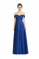 Purchase Long Cap Sleeves Off the Shoulder A-Line Soft Chiffon Maxi Evening Dress Canada
