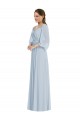 Purchase Long Puff Sleeves Off the Shoulder A-Line Soft Chiffon Evening Dress Canada