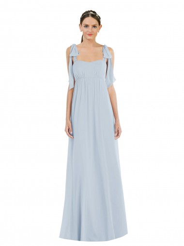 Purchase Long Sleeveless Spaghetti Straps A-Line Soft Chiffon Sea Glass Maxi Evening Dress Canada
