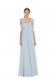 Purchase Long Sleeveless Spaghetti Straps A-Line Soft Chiffon Sea Glass Maxi Evening Dress Canada