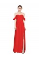 Purchase Long Sleeveless Off the Shoulder A-Line Stretch Crepe Evening Dress Canada
