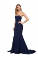 Purchase Sweep Train Sleeveless Sweetheart A-Line Stretch Crepe Evening Dress Canada