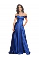 Purchase Sweep Train Sleeveless Off the Shoulder A-Line Stretch Satin Evening Dress Canada