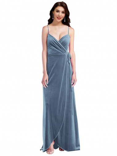 Purchase Long Sleeveless Sweetheart A-Line Stretch Velvet Maxi Evening Dress Canada