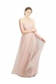 Purchase Long Sleeveless Sweetheart A-Line Tulle Semi Formal Evening Dress Canada