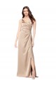 Purchase Long Sleeveless Spaghetti Straps A-Line Silky Satin Evening Gown Canada