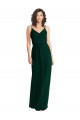 Purchase Long Sleeveless V-Neck A-Line Soft Chiffon Low Back Maxi Evening Dress Canada