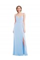 Purchase Long Sleeveless Spaghetti Straps A-Line Soft Chiffon Maxi Evening Dresses Canada