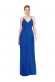 Purchase Long Sleeveless Spaghetti Straps A-Line Soft Chiffon Royal Blue Maxi Evening Dress Canada