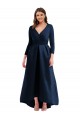 Purchase Long Long Sleeves V-Neck Ball Dress Spandex Plus Size Evening Dress Canada