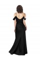 Purchase Long Sleeveless Off the Shoulder A-Line Silky Satin Sexy Evening Dress Canada