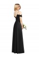 Purchase Long Cold Shoulder Spaghetti Straps A-Line Soft Chiffon Maxi Evening Dress Canada